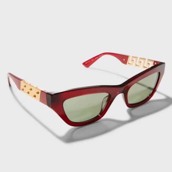 NWT Versace VE4419 Transparent Red Cat Eye 52mm Sunglasses main image 6